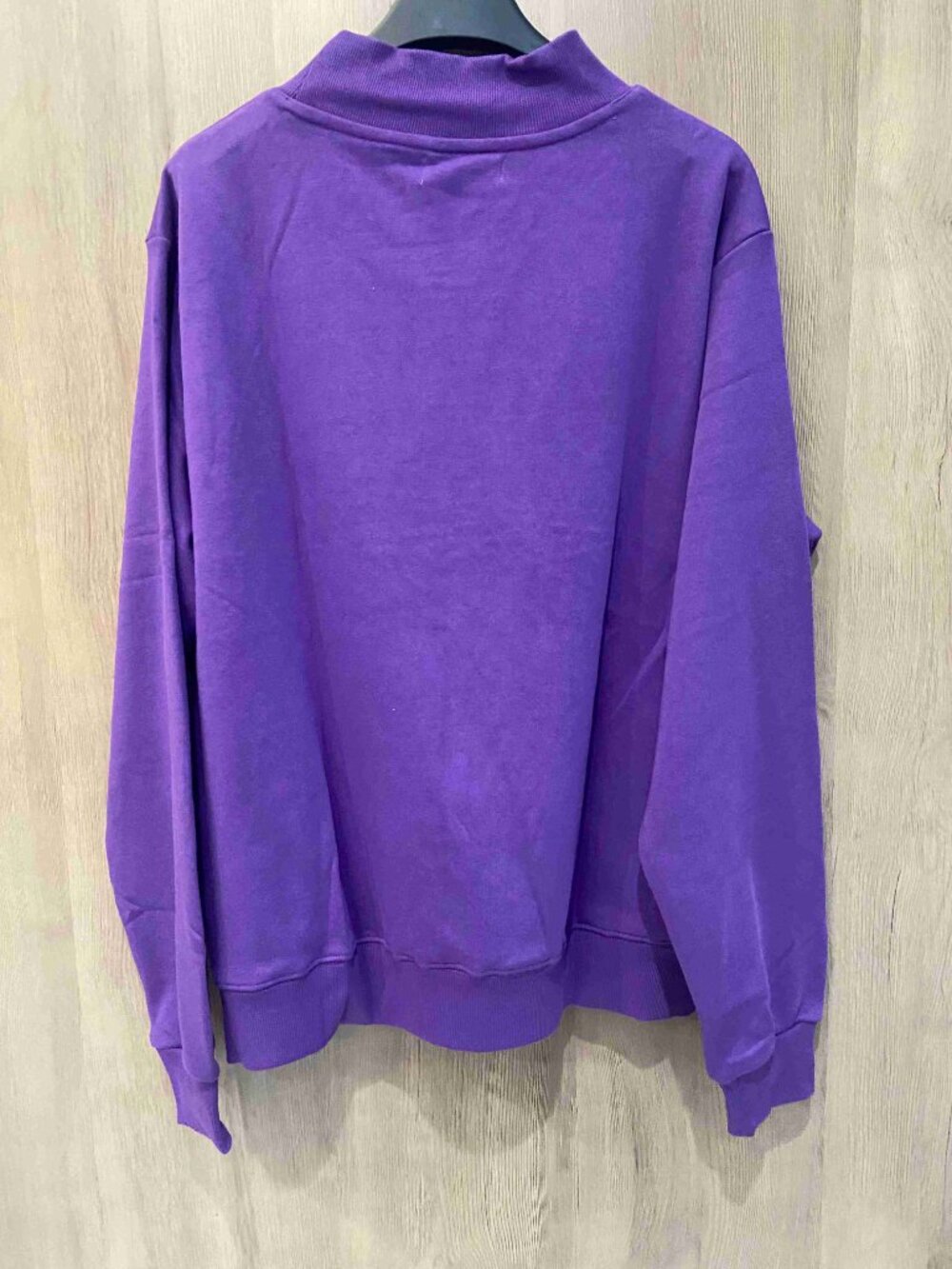 PARKE Oversized Purple High Neck Varsity Pullover - Picture 6 of 6